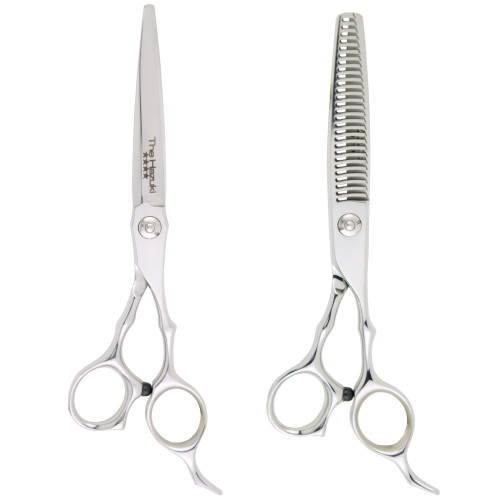 Matakki Matakki Hazuki Scissor and Thinner Set, professional hairdressing scissors and thinning shears made of high-quality stainless steel.