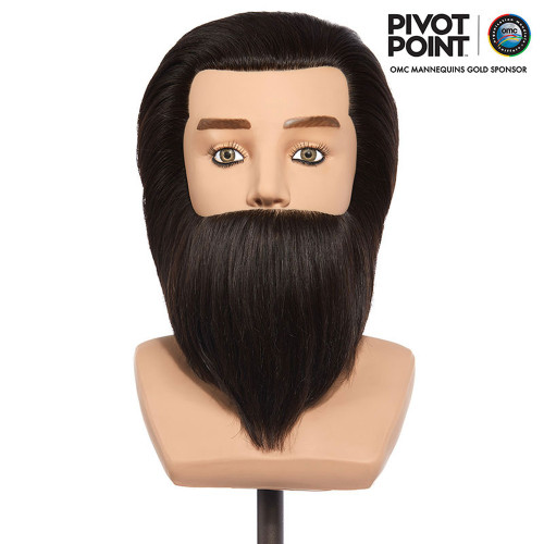 Pivot Point Giovanni Human Hair Training Head with Beard - product image