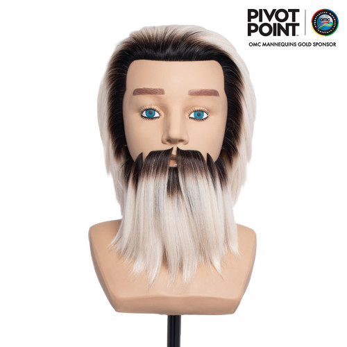 Pivot Point Theo Natural Animal Hair Training Head with Beard - product image