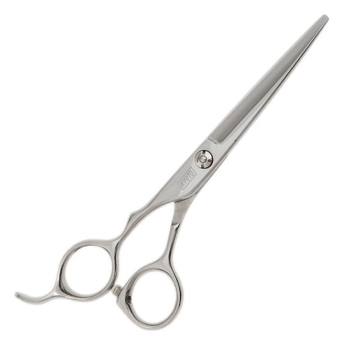 Kyoto Sprint Left Handed Hairdressing Scissors, professional stainless steel scissors with ergonomic design and sharp blades.