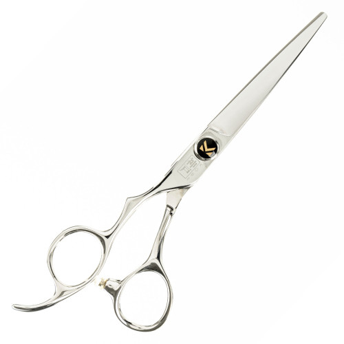 Kobe Lunar Left Handed Hairdressing Scissors, professional stainless steel scissors with ergonomic design for precise hair cutting.