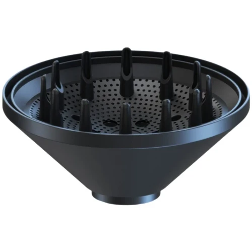 Wahl Vanquish and Vanquish Compact Diffuser, black hair diffuser attachment with cooling vents and multiple prongs.