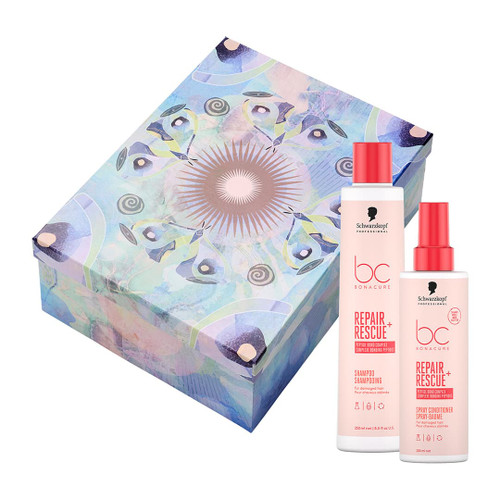 Bonacure Repair Rescue Gift Box by Schwarzkopf with 250ml shampoo and 200ml spray conditioner