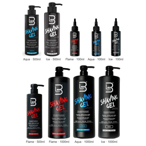 L3VEL3 Transparent Shaving Gel - all variants