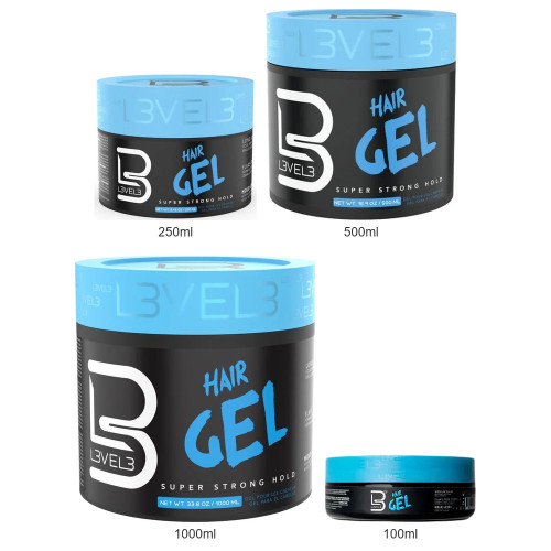 L3VEL3 Hair Strong Hold Styling Gel - all variants - image 1