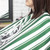 The Kobe Green Stripe Barbershop Gown In The Salon