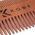 Kobe Pro Wood Double Sided Beard or Moustache Comb Up close