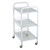 metal and glass beauty waxing trolley with 3 shelves side