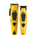 JRL Diamante Clipper & Trimmer Kit, yellow professional hair cutting and grooming tool with adjustable length settings.