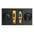 JRL Diamante Clipper & Trimmer Kit, yellow and black professional hair grooming toolkit with two clipper and trimmer devices and two black charging stands.