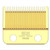 JRL FF2020C Clipper Fade Blade, gold-colored clipper fade blade with sharp teeth and two mounting holes for professional barber and hair styling tools.
