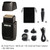 Monster Shaver, electric grooming shaver with multiple accessories including travel pouch, brush, universal power adapter, and USB cable.
