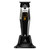 Andis Recon Trimmer, professional cordless grooming tool with sleek black and silver design on charging stand