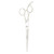 Matakki MatakkI Arrow Left Handed 7 inch Hairdressing Scissor, silver professional hair cutting scissors with ergonomic design.