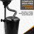 Kobe Professional Portable Back Wash, black mobile back wash system with flexible waste pipe and large collection bucket for mess-free drainage.