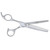 Matakki Matakki Arrow 6 inch Left Handed Thinning Scissor, professional thinning scissors with a sleek silver design, ergonomic finger rings, and a straight blade for precise hair thinning.