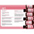 Osmo Ikon Glossy Gloss Toner 60ml, image showing six bottles of gloss toner in a row with pink labels and black caps, alongside FAQ details about the product.