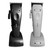 TPOB – The Pissed Off Barber TPOB PLAY MINI CLIPPER, black and white electric hair clippers with ergonomic design on a stand.