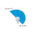 Pivot Point Bridgette Marie - 100% Human Hair Mannequin (Medium), side view of the mannequin head with measurements of 36 cm (14 inches) and 20 cm (8 inches) in blue segments.