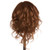 Pivot Point Kate Uniform - 100% Human Hair Mannequin (Small), back view of a mannequin showcasing long, curly auburn human hair wig.