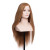 Pivot Point Natalia Increase - Human Hair Mix Premium Mannequin, a mannequin head with long, straight, light brown human hair for hairstyling practice.