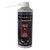Trimmercide Blade Spray - Scented - 4-in-1 - 400 ml, aerosol can with spray nozzle showcasing product labeled with tobacco vanilla scent, indicates it's a vegan, multi-purpose blade spray that cools, cleans, lubricates, and prevents rust.