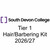 South Devon College Tier 1 Hair/Barbering Kit 2026/27, logo text of South Devon College and description of hair and barbering tools included in the kit.