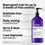 L'Oréal Professionnel Serie Expert Keratin Alpha Sleek Shampoo, 300 to 1500 ML, purple bottle with pump dispenser for smoothing and shining hair.