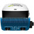 Gamma+Alpha UP Clipper, professional hair cutting tool with blue blade and black and white body.
