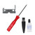 StyleCraft Saber 2.0 Digital Brushless Motor Clipper - White Limited Edition, included accessories such as a red screwdriver, a small brush, a clipper oil bottle, and a metal stand.