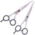 Kobe Classic 22 Left Handed Hairdressing Scissors, professional stainless steel scissors with ergonomic design and black finger rings for precision hairstyling.