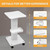 Kumi Beauty Trolley Economy, Spa or Waxing Trolley (Saturn) with dimensions 14.76-inch by 13.39-inch, featuring a large storage space, multifunctional tray for easy access to items, rounded corners to prevent scratches, and quality screws for added stability.