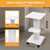 Kumi Beauty Trolley Economy, Spa or Waxing Trolley (saturn), white mobile salon trolley with two shelves and four wheels, durable and high-quality materials, with measurements 26.57 inches high, 13.39 inches wide, and 14.76 inches deep.