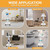 Kumi Beauty Trolley Economy, Spa or Waxing Trolley Saturn, white mobile trolley with multiple shelves used in various settings such as home use, beauty salons, hairdressers, and laboratories.