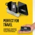 Wahl Single Foil Pocket Travel Shaver, compact black electric razor with silver accents designed for travel, shown with its storage case and accessories.