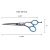 Cricket Shear Xpressions Greyzilla 5.75-inch scissors, with ergonomic blue and black handles and sharp stainless steel blades.