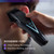 Wahl 5 Star Vapor Switch Cordless Clipper, close-up of the black electric hair clipper with blue LED lights being used for grooming.