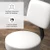 Kobe Zurich Beauty Backrest Stool, white ergonomic stool with backrest and cushioned seat, surface covered with PU leather for easy cleaning and maintenance.