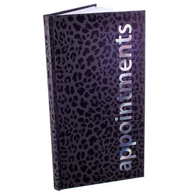 Agenda appointment book leopard 3 column, view 2