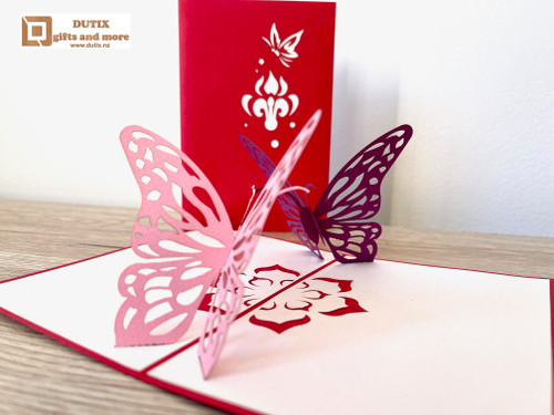 3D Pop Up Card Two Butterflies