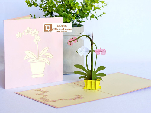 3D Pop Up Card Orchid