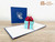 3D Pop Up Card Blue Gift Box