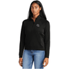 CS New Era Ladies STS 1/2-Zip in black with ecru logo.