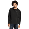 CS 1/4 Zip Hoodie in black with ecru logo. 