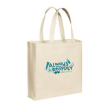 Always Reapply Port Authority Cotton Canvas Tote side.