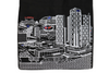 Detroit Skyline Small Tote Bag, Nighttime