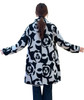 Black & White Moon Rose Reversible Coat