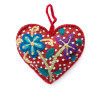 Embroidered Heart Ornament - Assorted