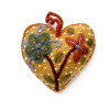 Embroidered Heart Ornament - Assorted