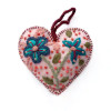 Embroidered Heart Ornament - Assorted